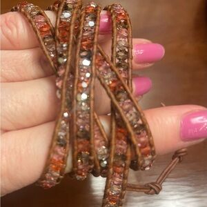 Elegant Multi-Color Beaded Wrap Bracelet
